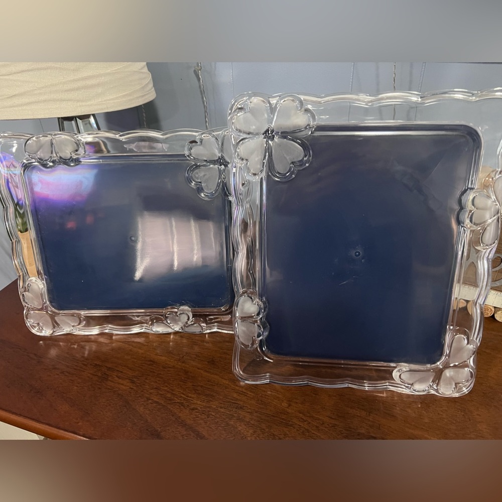 Two beautiful Mikasa (Love’s Whisper) crystal picture frames.